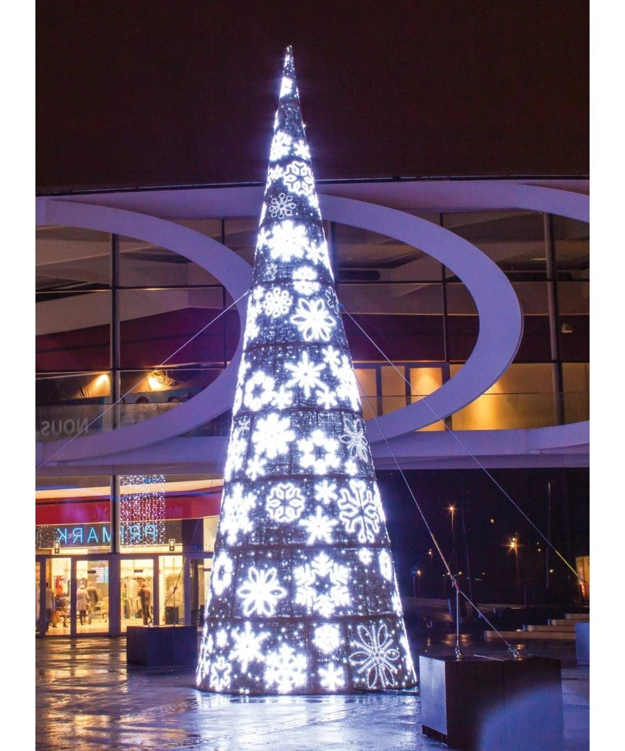 21' Snowflake Panel Christmas Tree 4 21' Snowflake Panel Christmas Tree - Image 2