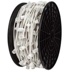 500' Light Spools - C7 & C9, 12" Bulb Spacing -Winter Decor Market WGWhiteLightSpool