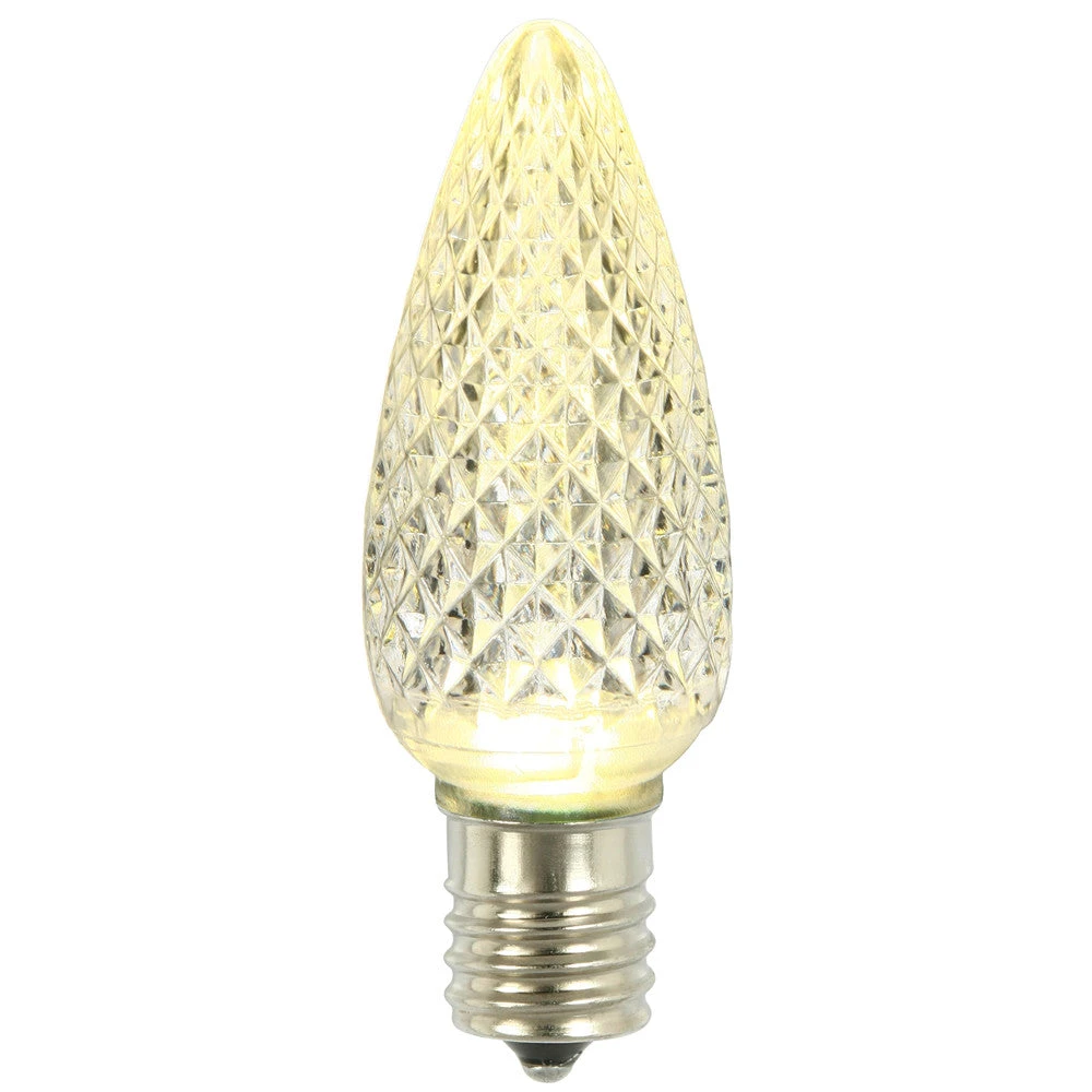 Premium Nickel Plated Non-Corrosive C9 Faceted LED Warm White Bulb .45w - 25 Pack 3 Premium Nickel Plated Non-Corrosive C9 Faceted LED Warm White Bulb .45w - 25 Pack