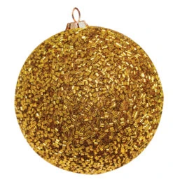 Beaded Commercial Ornaments -Winter Decor Market beaded ornament gold