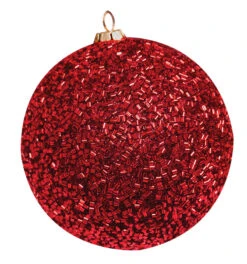Beaded Commercial Ornaments -Winter Decor Market beaded ornament red