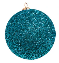 Beaded Commercial Ornaments -Winter Decor Market beaded ornament teal
