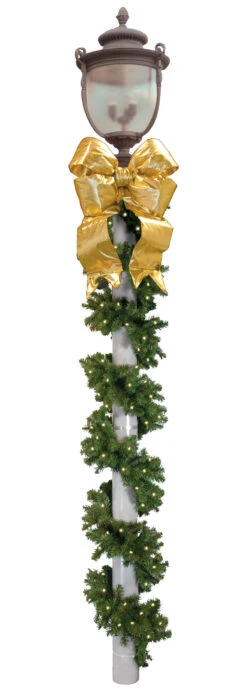 Garland Pole Wrap Kit With (2) 24" Nylon Bows -Winter Decor Market bow accent gold 19a7521b 1d46 4899 a1c4 07a92b70b785