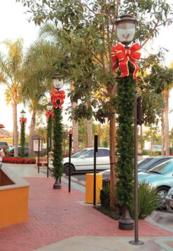 Garland Pole Wrap Kit With (2) 36" Nylon Bows -Winter Decor Market bow accent kit red app 291ea031 2511 47a5 b806 0d797767a217