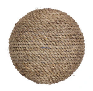 Burlap Round Ornament (Set Of 6) 3 Burlap Round Ornament (Set Of 6)