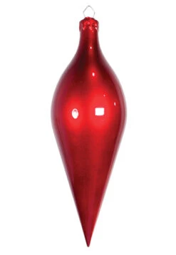 Commercial Candy Apple Finial Ornament (Set Of 4) 2 Sizes -Winter Decor Market candy apple finial red