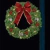 50" Lamp Post Holiday Wreath With (2) Bows