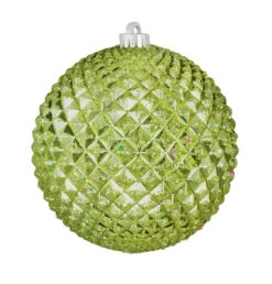 Commercial Durian Glitter Ornaments - 3 Sizes -Winter Decor Market durian apple green