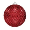 Commercial Durian Glitter Ornaments - 3 Sizes -Winter Decor Market durian red