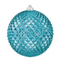 Commercial Durian Glitter Ornaments - 3 Sizes -Winter Decor Market durian turoquoise