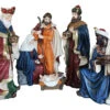 Hand Crafted Nativity Scene - 4 Pcs -Winter Decor Market fiberglass nativity scene