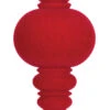 13" Flocked Finial Ornament (Set Of 4) 2 13" Flocked Finial Ornament (Set Of 4) -Winter Decor Market flocked finial red