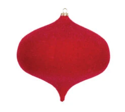 6" Flocked Onion Ornament (Set Of 6)