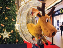 Giant Illuminated Ornament Rings -Winter Decor Market irkutsk reindeer inflatable