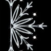 5.5' LED Lit Half Snowflake Pole Mount 1 5.5' LED Lit Half Snowflake Pole Mount -Winter Decor Market led lit pole mount half snowflake