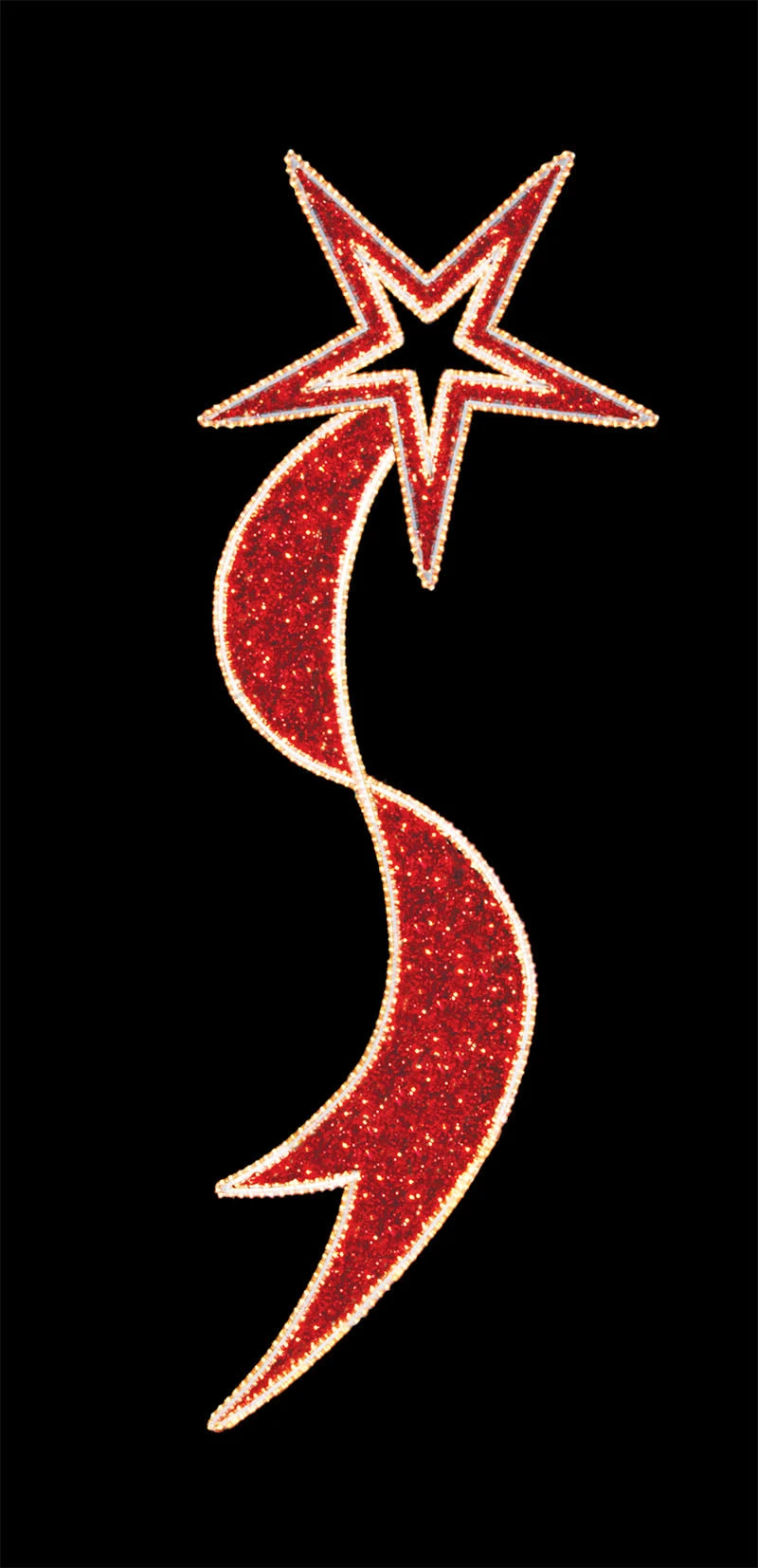 10' Red Shooting Star LED Pole Mount 3 10' Red Shooting Star LED Pole Mount