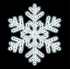24" LED Ropelight Arctic Snowflake
