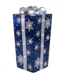 Winter Decor Market 32 Winter Decor Market -Winter Decor Market lit gift box snowflakes blue 2