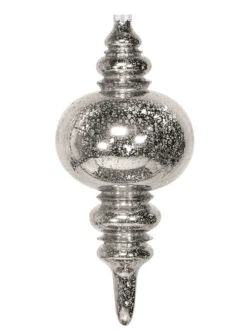Commercial Mercury Finial Ornaments - 2 Sizes -Winter Decor Market mercury finial silver