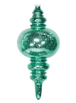 Commercial Mercury Finial Ornaments - 2 Sizes -Winter Decor Market mercury finial teal