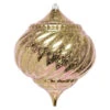 6" Commercial Onion Mercury Ornament (Set Of 8) -Winter Decor Market mercury onion ornament light gold