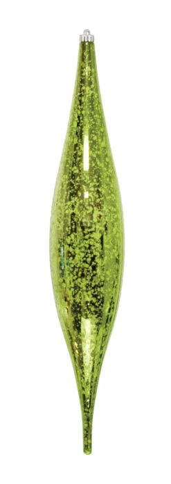 13" Mercury Oval Drop Finial Ornament (Set Of 4) -Winter Decor Market mercury oval drop light green