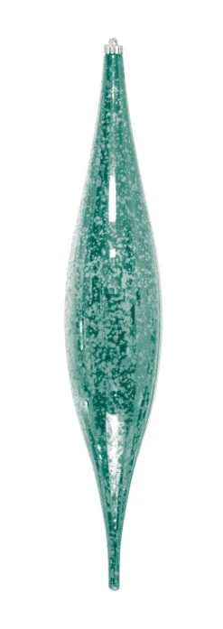13" Mercury Oval Drop Finial Ornament (Set Of 4) -Winter Decor Market mercury oval drop teal