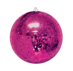 Commercial Mercury Round Ornaments - 4 Sizes 11 Commercial Mercury Round Ornaments - 4 Sizes -Winter Decor Market mercury round ornament cerise