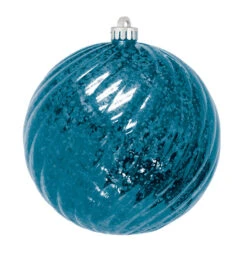 Commercial Mercury Round Swirl Ornaments - 2 Sizes -Winter Decor Market mercury round swirl ornament b ie
