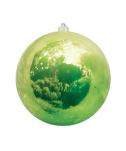 Pearlized Christmas Ball Ornaments (Sold In Sets) -Winter Decor Market pearlized apple green 1