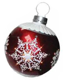 2' 4" Red LED Lit Snowflake Ornament