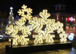 Giant Illuminated Snowflake Props -Winter Decor Market regal snowflake stack app