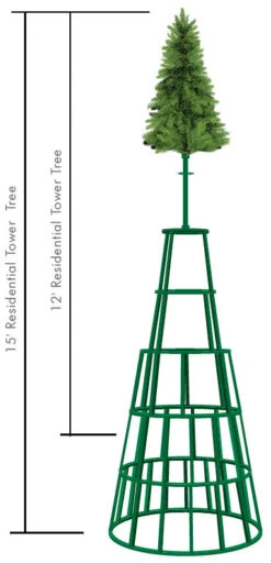 Residential Tower Christmas Tree -Winter Decor Market residential tower tree diagram