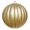 Ribbed Commercial Ornaments (Set Of 12) 2 Sizes, 3 Styles -Winter Decor Market ribbed ornament matte gold