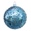 Sandy Shiny Commercial Ornaments (Sold In Sets) -Winter Decor Market shiny sandy ornament blue