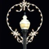 5' Starbursts Lit Lamp Post Silhouette Decor