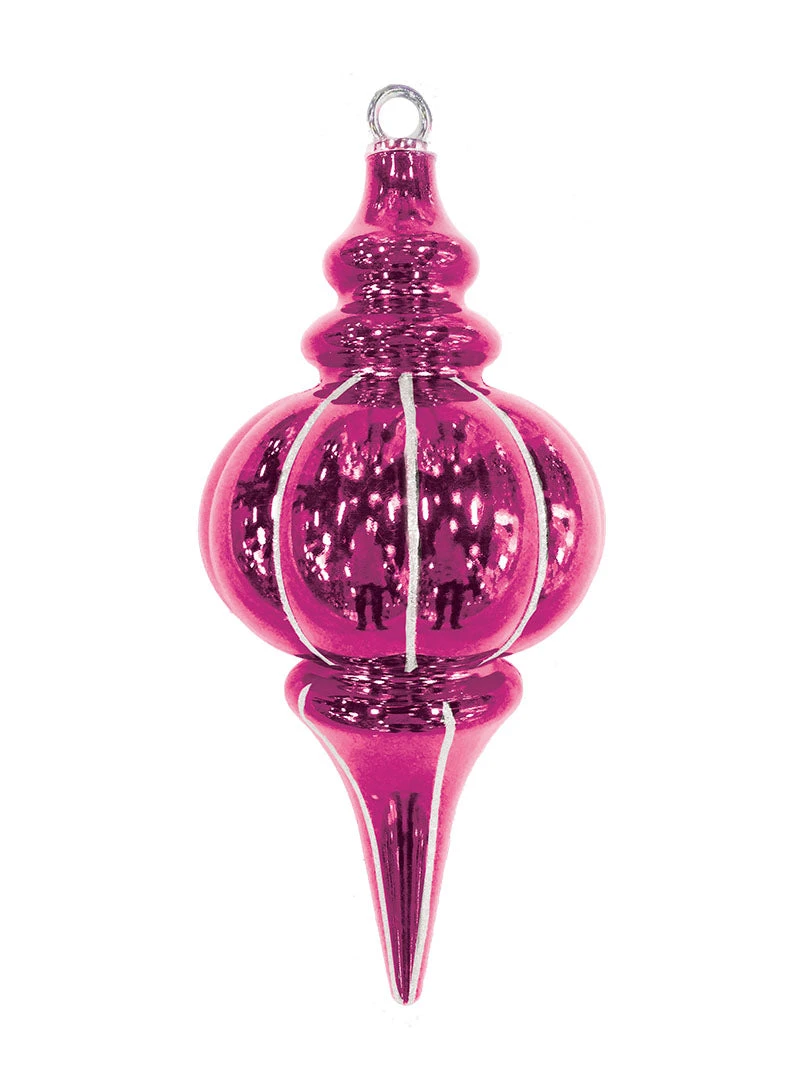 10.25" Striped Finial Ornament (Set Of 12) 5 10.25" Striped Finial Ornament (Set Of 12) - Image 3