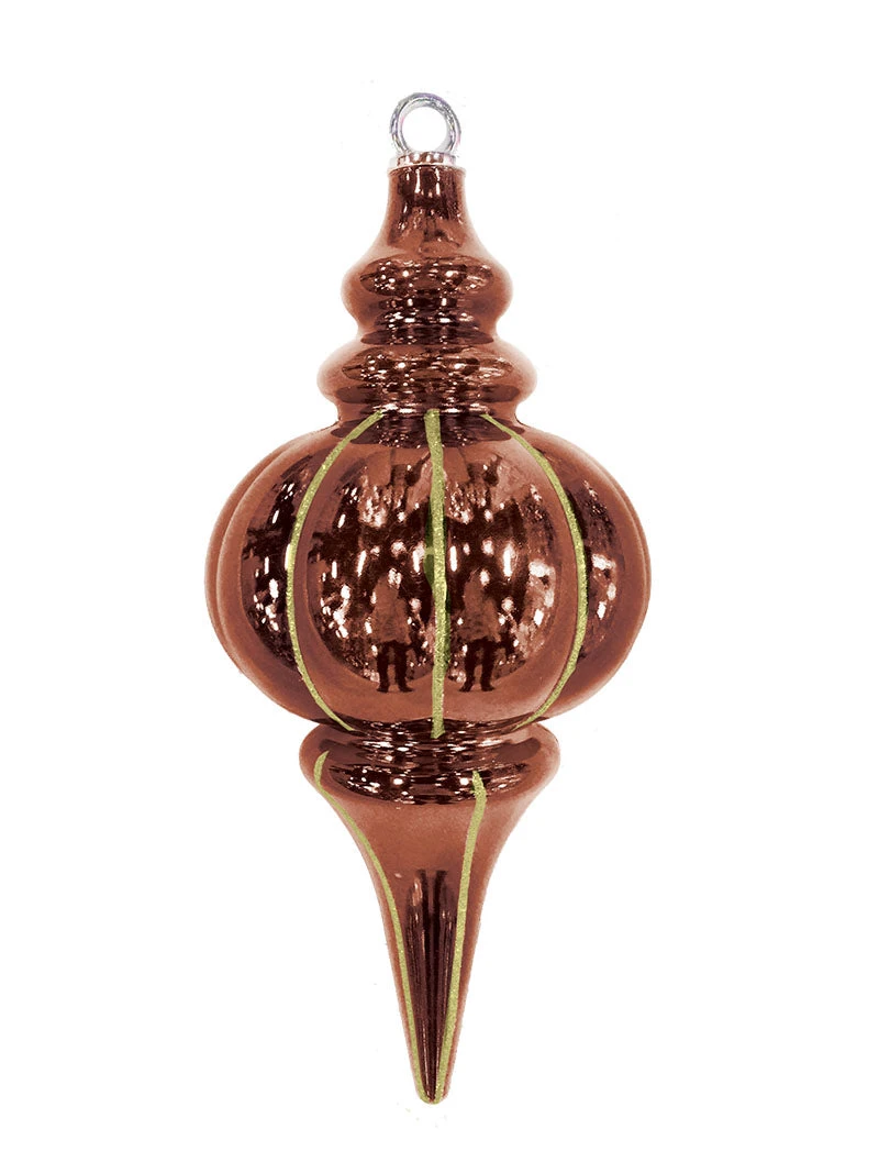 10.25" Striped Finial Ornament (Set Of 12) 6 10.25" Striped Finial Ornament (Set Of 12) - Image 4