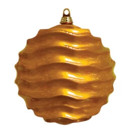 Commercial Wave Ornaments (Set Of 4) 3 Sizes -Winter Decor Market wave ornament gold