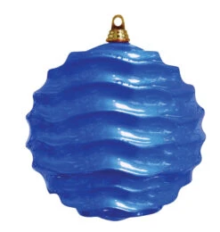 Commercial Wave Ornaments (Set Of 4) 3 Sizes -Winter Decor Market wave ornament ocean blue