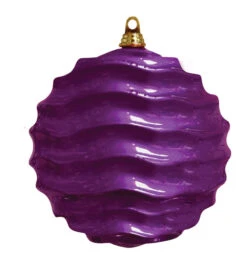 Commercial Wave Ornaments (Set Of 4) 3 Sizes -Winter Decor Market wave ornament purple
